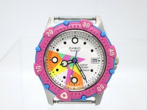 C92 送料無料 当時物 CASIO カシオ カジキ ダイバー デイト MD-732 動作品 クォーツ 腕時計 レディース