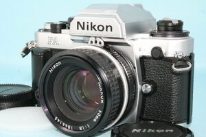 オーバーホール済み Nikon ニコン FA シルバー + Nikkor Ai 50mm f1.8 完動美品 フィルムカメラ