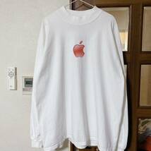 激レア Apple ロンT モックネック USA製 2XL 90s 00s 長袖Tシャツ _画像1