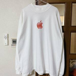 激レア Apple ロンT モックネック USA製 2XL 90s 00s 長袖Tシャツ 