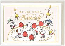 日本ホールマーク スヌーピー カード グリーティングカード 誕生お祝い ポップアップ ケーキの上で EAR-811-587_画像2