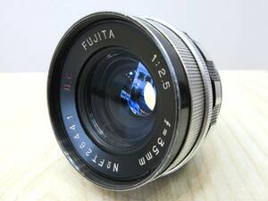 23555 中古品 JUPLEN 藤田光学工業 H.C FUJITA 35mm 1:2.5 zebra 準広角レンズ 一眼レフ カメラ