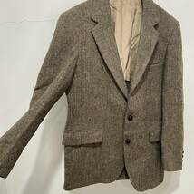 送料無料☆８０ｓ☆HARRIS TWEED☆ハリスツイード☆ツイードテーラードジャケット☆ウールジャケット☆ブラウン系☆M-L相当☆A23M_画像4