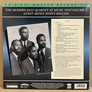 ■ナンバリング入!高音質盤/LP■The Modern Jazz Quartet at Music Inn Vol. 2 Sonny Rollins ソニー・ロリンズ (MFSL 1-228)※A面キズ有の画像5