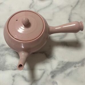 急須 シンプル ピンク 桜色 陶器 陶磁器 右利き用 煎茶道具 茶道具 茶器