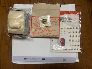 （新品）奈良交通グッズ（福袋）（即決）トートバック　カレンダー　風呂敷　BUSスポンジ　ピンバッチ