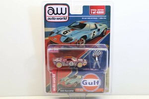 【チェイスカー・シークレット】aw オートワールド 1/64 フォードGT40 19655 Ford ガルフ Gulf　フィギュア付き12C000/3