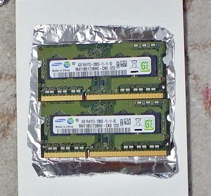 SAMSUNG製 DDR3 PC3 12800S 204Pin 4G 2枚　8G