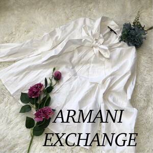 ARMANIEXCHANGE アルマーニエクスチェンジ ARMANI アルマーニ レディース 女性 長袖 シャツ トップス ブラウス 白 ホワイト Mサイズ