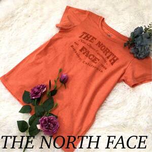 THENORTHFACE ザノースフェイス レディース 女性 カットソー Tシャツ 半袖Tシャツ メッシュ オレンジ ポジティブカラー XLサイズ