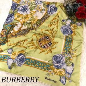 BURBERRY バーバリー レディース 女性 スカーフ ノバチェック柄 グリーン 緑 上品 上質 84×84 cm 