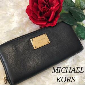 MICHAELKORS マイケルコース レディース 女性 長財布 ラウンドファスナー ロングウォレット 財布 ブランド財布 オフィス 黒 ブラック 