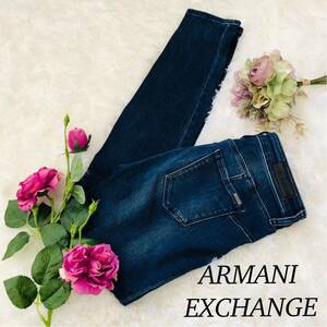 ARMANI EXCHANGE アルマーニエクスチェンARMANI アルマーニ レディース 女性 デニムパンツ ジーンズ ジーパン ブルー サイズ26 Sサイズ