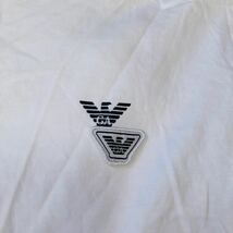 EMPORIO ARMANI エンポリオアルマーニ メンズ 男性 紳士服 長袖 カットソー ロゴ ワッペン 白シャツ ホワイト カジュアル Sサイズ_画像3