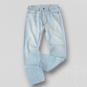 45rpmla Japanese huchen .shu cell bichi Denim pants jeans leather patch 501XX type W30