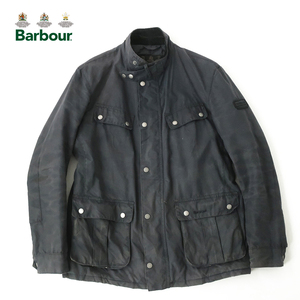 Barbour INTERNATIONAL DUKE WAX 中綿オイルドジャケット SYLKOIL ネイビー (L)