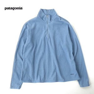 USA製 patagonia CAPILENE ハーフジップ フリースジャケット 中間着 ブルー(L) レディース