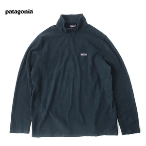 patagonia パタゴニア マイクロD 1/4ジップ フリースジャケット 中間着 ネイビー (XL)