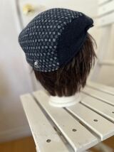 激レア 日本製 美品 カンゴール KANGOL ハンチング 高品質ウール羊毛100%素材 ミドルゲージニット帽 帽子 sizeМ 頭周り57〜60cm対応_画像8