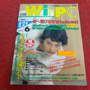 e-435 日経WinPC 特集 街へ飛び出せWindows! ウインドウズで楽しむ! ソフト ゲーム など 1995年発行 6月号 日経BP社 ※1