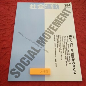 e-556 社会運動 2012年発行 特集・再生へ向け、今、直視すべきこと 3・11 被災地 地球サミット など 市民セクター政策機構※1