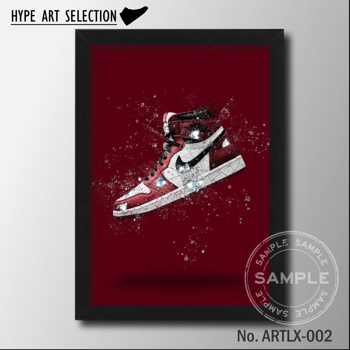 Sneaker Art Poster/Nike Air Jordan 1 Lost & Found/Chicago/Hommage/Intérieur/Mode/Street/NIKE, Articles faits à la main, intérieur, marchandises diverses, autres