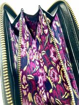 【新品未使用】ANNA SUI 財布 ダリア 黒 ラウンドファスナー蝶 アナスイ 花_画像7