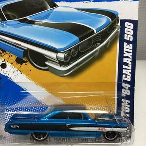 ☆ホットウィール☆ カスタム　'64 フォード　ギャラクシー　500 青　Hot Wheels 