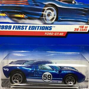 ☆ホットウィール☆ フォード GT-40 青 Hot Wheels 