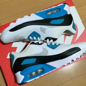  free shipping NIKE AIR MAX 90 Nike air max 24 cm white blue lady's wi men's Kids sneakers shoes 