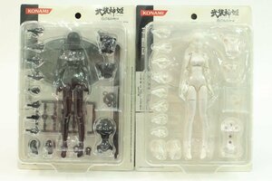 【未開封】KONAMI/コナミ ☆ 武装神姫 MMS 3rd TALL 素体 NAKED white/black フィギュア 2体セット ☆ #5633