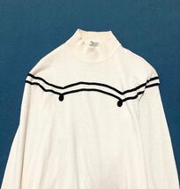 ★Vintage GIANNI VERSACE ジャンニ ヴェルサーチ ニット セーター モックネック アイボリー トップス イタリア製 レディース 0.25kg★_画像2