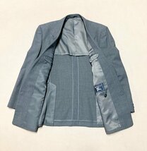 ★Vintage Burberrys バーバリーズ スーツ セットアップ 上下 ジャケット テーラード ダブル パンツ グレー メンズ 1.25kg★_画像4