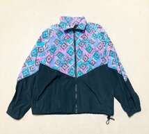 ★Vintage 90s asics アシックス レトロ ウィンドブレーカー ナイロンジャケット サイズL アウター USA製 メンズ 0.25kg★_画像1