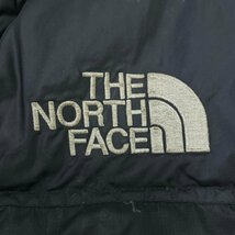 ●THE NORTH FACE ザノースフェイス ダウンベスト グースダウン 中綿 フード ロゴ刺繍 ND01587 防寒 メンズ サイズXXL ブラック 0.6kg●_画像4