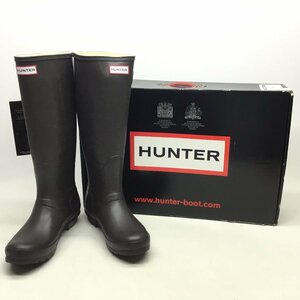 ■HUNTER ハンター レインブーツ ロングブーツレディース W23499 UK7 EU40 US8 JP(25cm）目安