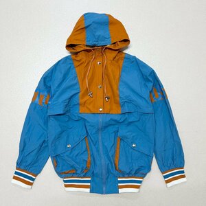 ●STUSSY ステューシー マウンテンパーカー ジャケット アウター ジップアップ 長袖 フード ブルー/オレンジ系 メンズ サイズM 0.52kg●