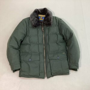 ■Eddie Bauer エディー バウアー 日の出タグ ヴィンテージ復刻 ファーカラー付きダウンジャケット アウター 防寒 メンズ サイズL カーキ■