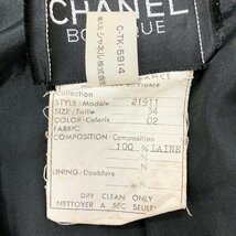 ●ヴィンテージ CHANEL シャネル ジャケット 金ボタン ココマーク ステッチ 装飾 フランス製 21911 C-TK-5914 ウール size34 黒 0.76㎏●_画像6