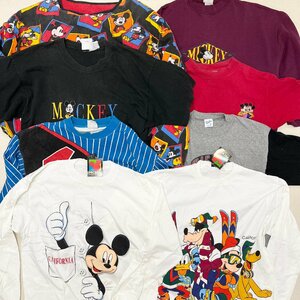 ●【タグ付き有】Disney ディズニー ミッキー 8点 トレーナー Tシャツ 長袖 半袖 プリント 刺繍 USA製含む サイズMIX 卸 現状品 2.69kg●