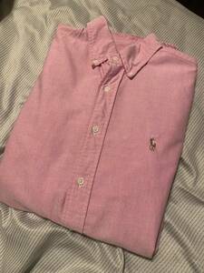 ラルフローレン POLO RALPH LAUREN オックスフォード ボタンダウン 長袖シャツ 赤 ピンク 15-32