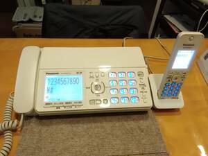 8[ Chinese character display cordless handset attaching FAX memory reception arrival . up . electro- hour telephone call correspondence ]Panasonic Panasonic FAX machine KX-PD503-W( white )