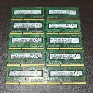 【Samsung】サムスン DDR3L 4GB メモリ 10枚セット/4GBⅹ10枚＝40GB /PC3L-12800L/低電圧モデル/ノートパソコン用メモリ/動作確認済み　②