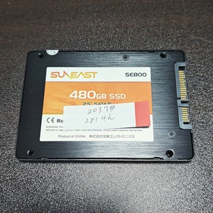 【正常判定】サンイースト　SUNEAST　SSD　SATA　480GB　中古品　電源投入回数等、説明欄に記載
