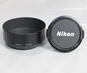 111945 【良品 ニコン】 Nikon HN-24 スクリュー式メタルレンズフード &62mm レンズキャップ