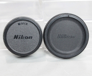 122354 【美品 ニコン】 Nikon Fマーク ボディキャップ＆ LF-1 レンズリアキャップ