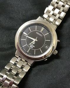 ★ SEIKO 7B42-0AC0 セイコー 電波ソーラー 腕時計 黒文字盤 稼働品 2008 セリーグ優勝 巨人 ジャイアンツ 現状稼働品 0115-1