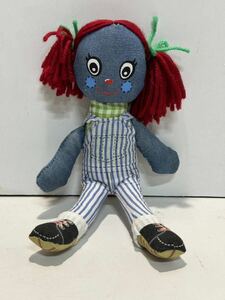 vampeeee's denim rag doll 90'S デニムラグドール デニム ジーンズ 人形 ドール ビンテージ レトロ 赤髪色 ぬいぐるみ レア