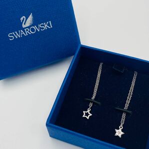 美品★SWAROVSKI★ ネックレス２本セット スター ストーン シルバー 箱