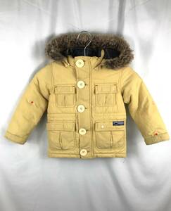 Picnic 2WAY Kids jacket yellow KIDS cotton inside outer lining check size 110 JTB-231
